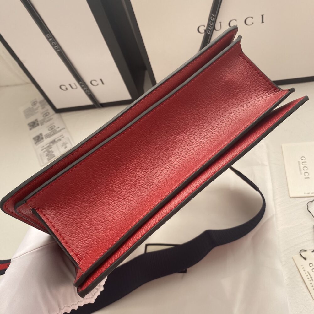 GUCCI QUEEN MARGARET GG SMALL TOP HANDLE BAG RED 25.5CM - Image 5