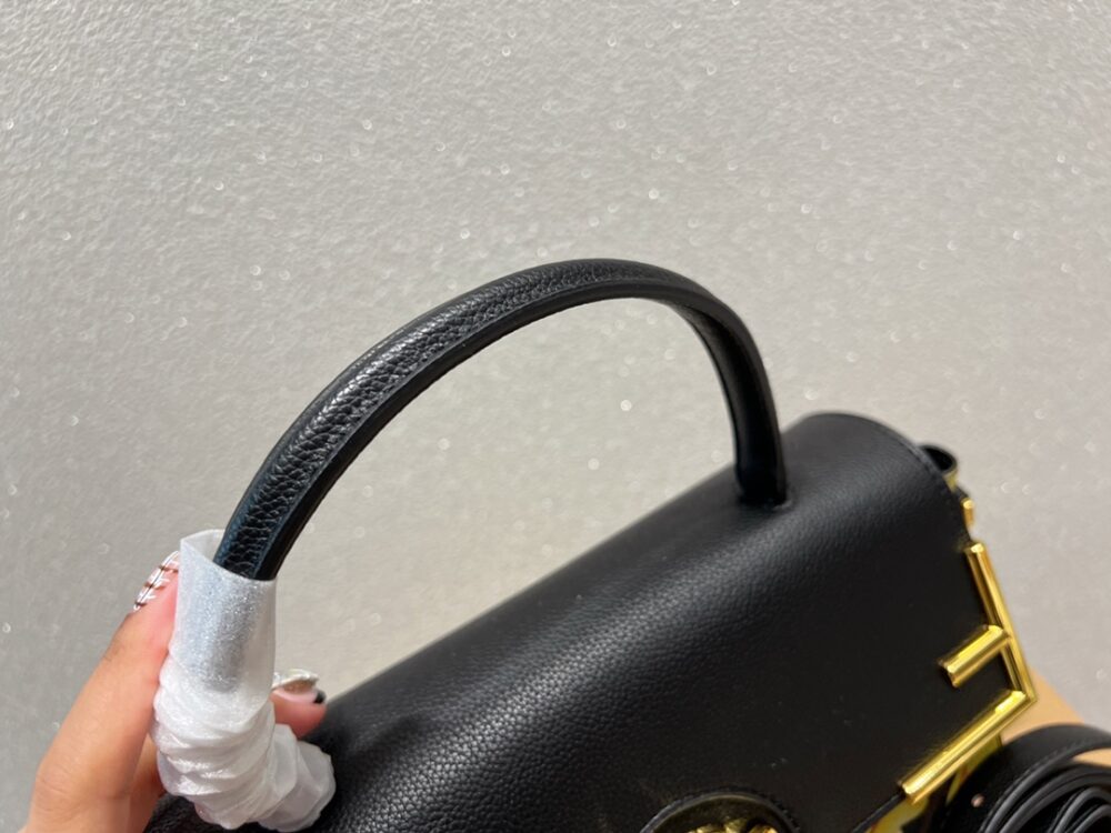 VERSACE X FENDI FENDACE LA MEDUSA MEDIUM HANDBAG BLACK - Image 3