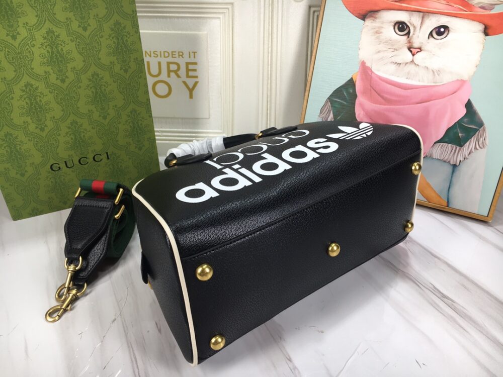 GUCCI x ADIDAS MINI DUFFLE BAG BLACK 31.5CM 702397 U3ZCT 8726 - Image 9