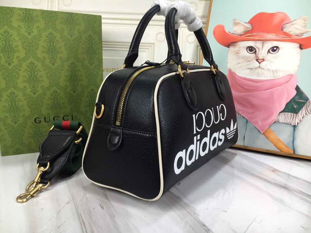 GUCCI x ADIDAS MINI DUFFLE BAG BLACK 31.5CM 702397 U3ZCT 8726 - Image 7