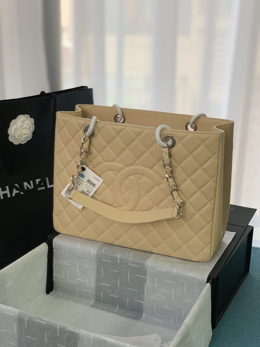 CHANEL BOLSA GRAND TOTE BEIGE 33CM - Image 3