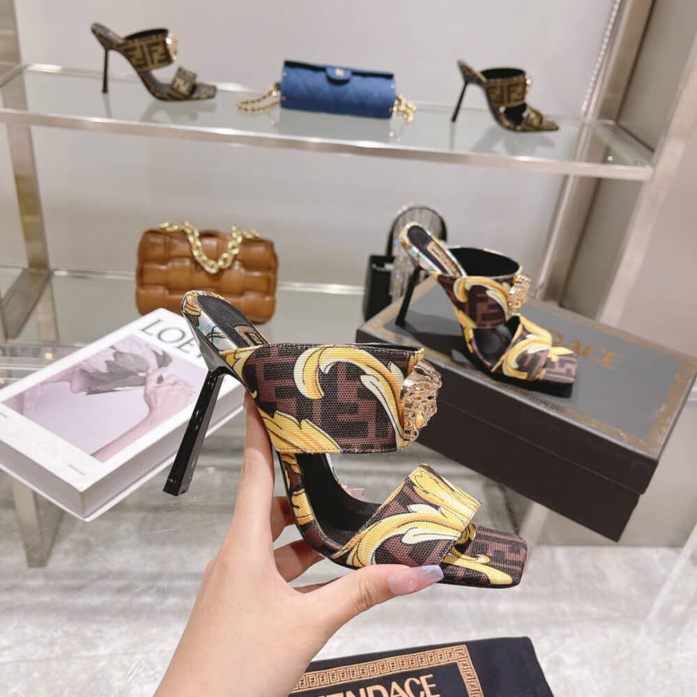 FENDACE GOLD BAROQUE MULES SS2022 BROWN 1005157-1A035585X00V - Image 4