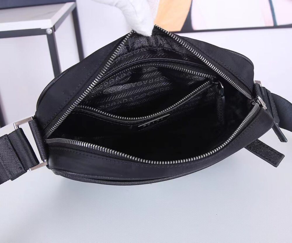 PRADA RE-NYLON SHOULDER BAG BLACK 1BC167RV44F0002VB1M - Image 3