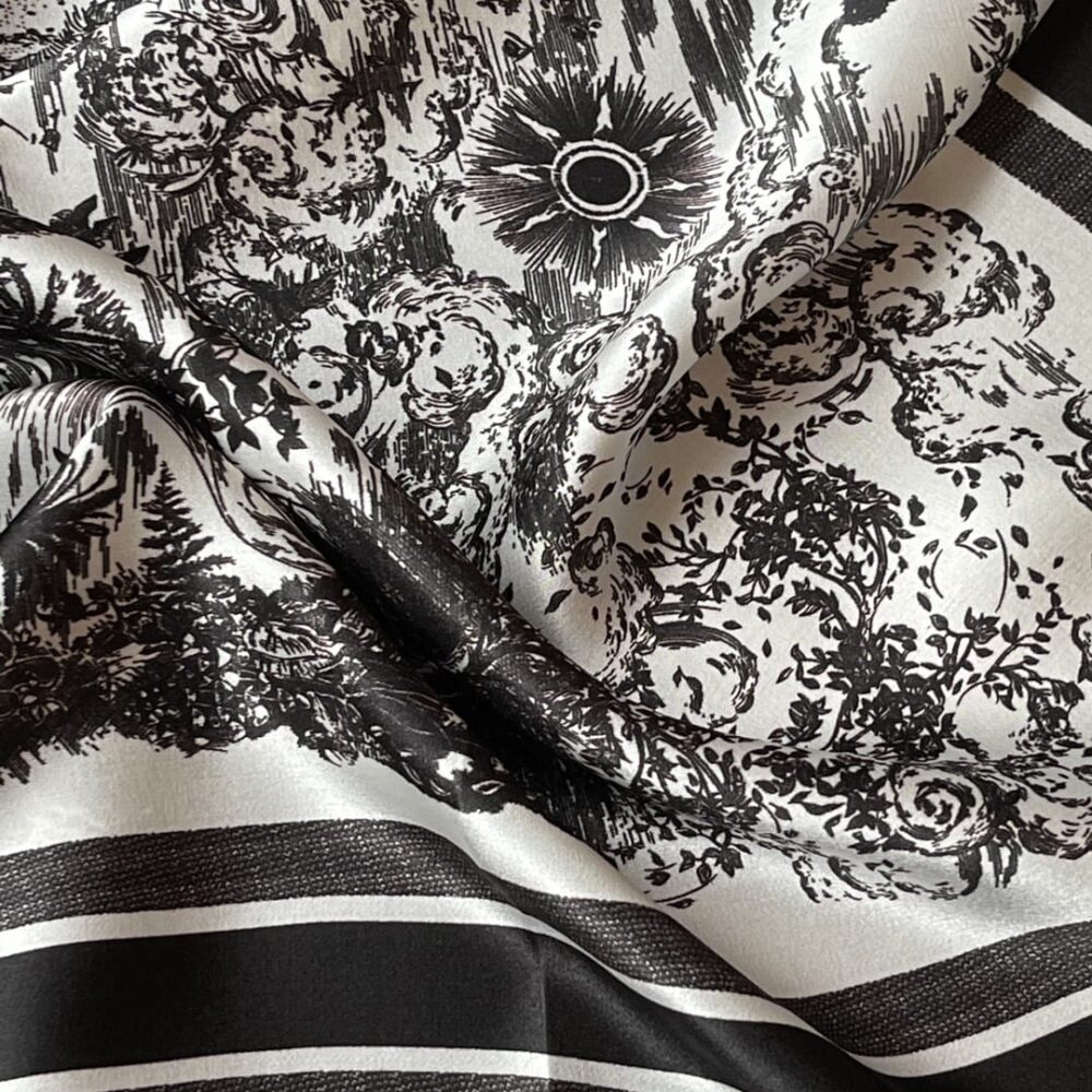 DIOR TOILE DE JOUY SAUVAGE SCARF BLACK - Image 3