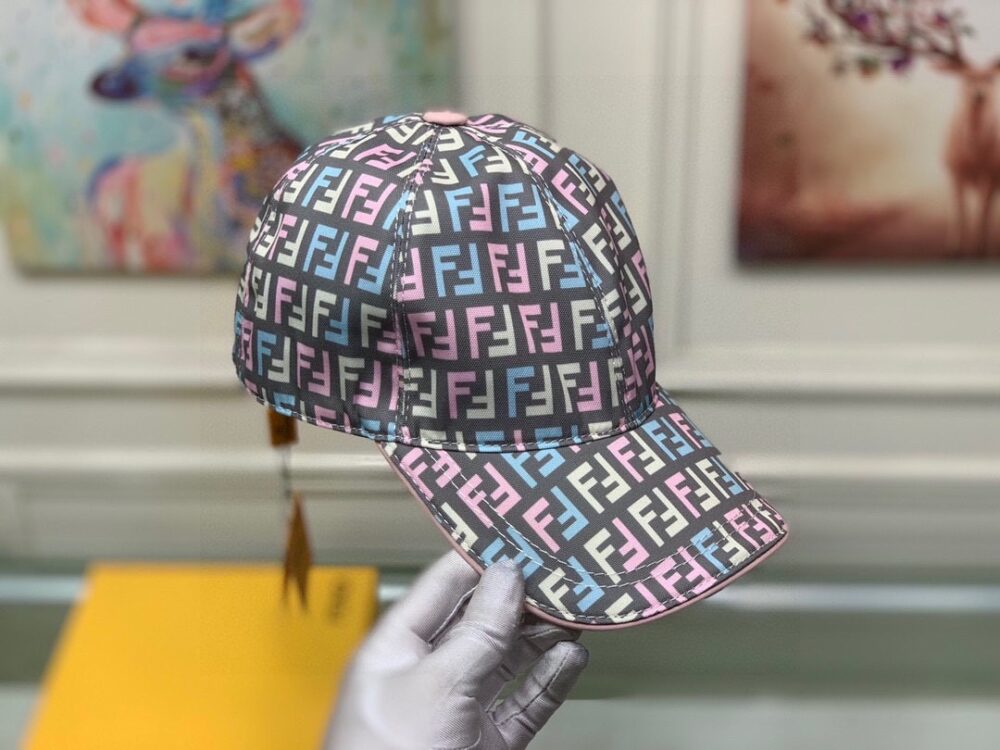 FENDI FF MOTIF MULTICOLOR CAP GREY - Image 4