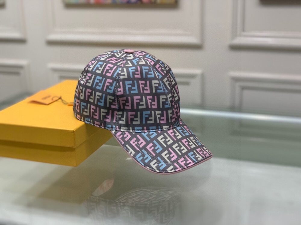 FENDI FF MOTIF MULTICOLOR CAP GREY - Image 6