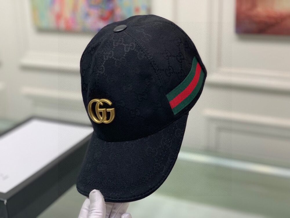 GUCCI GG CANVAS WITH WEB BASEBALL CAP BLACK - Image 5