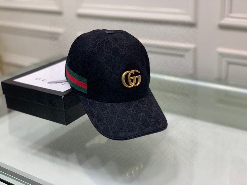 GUCCI GG CANVAS WITH WEB BASEBALL CAP BLACK - Image 6