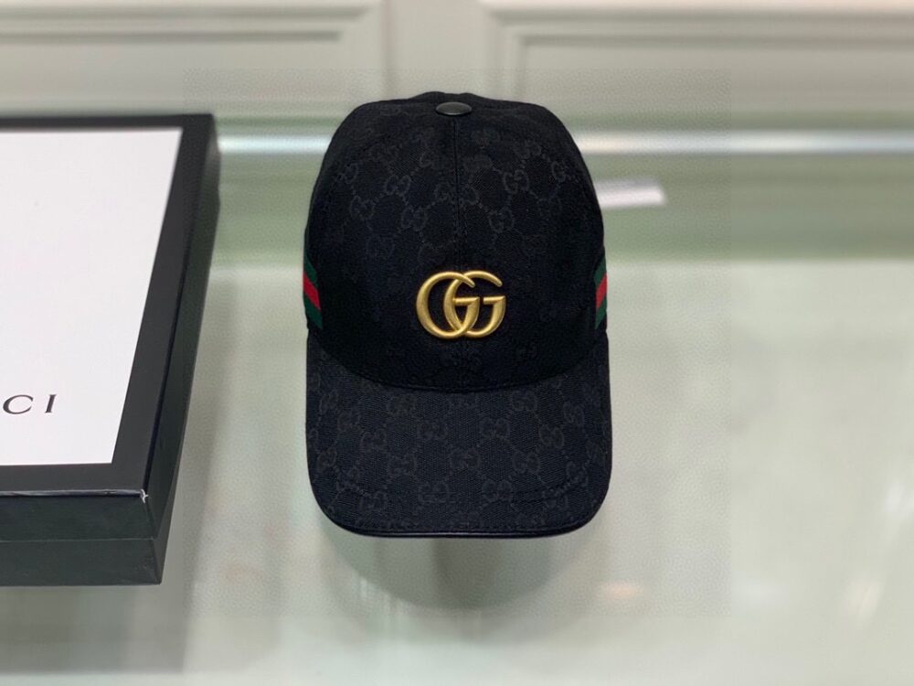 GUCCI GG CANVAS WITH WEB BASEBALL CAP BLACK - Image 7