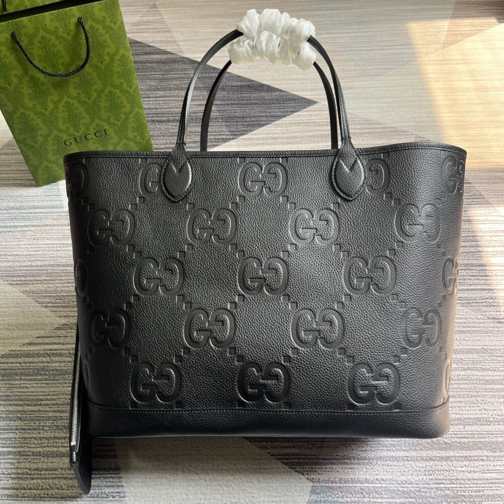 GUCCI JUMBO GG LARGE TOTE BAG BLACK 40CM 726755 AABY0 1000 - Image 5