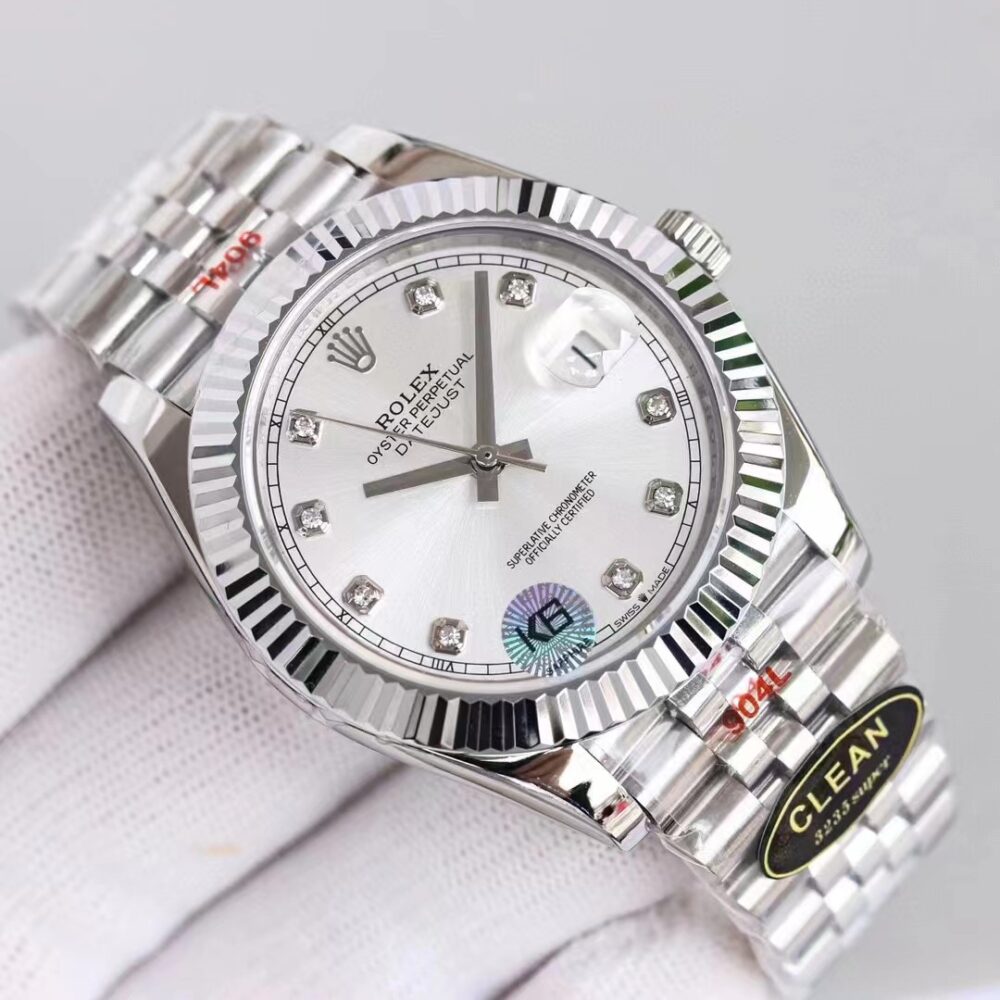 ROLEX DATEJUST SILVER WATCH 41MM 126333 0012 - Image 3