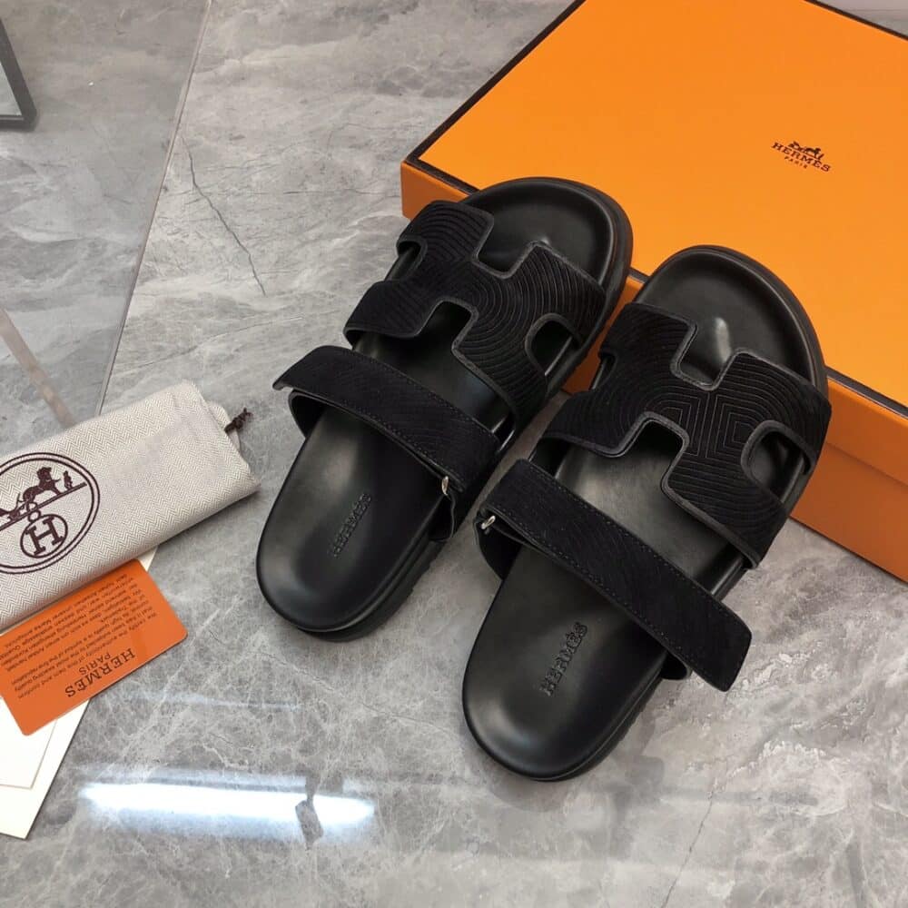 HERMÈS CHYPRE SANDAL BLACK H211115ZV02350 - Image 8