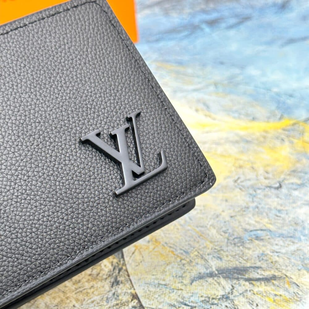 LOUIS VUITTON MULTIPLE WALLET BLACK 11CM M30295 - Image 6