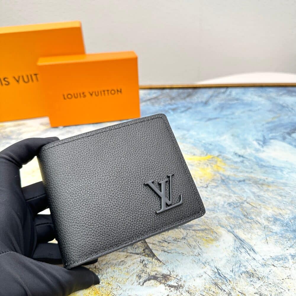 LOUIS VUITTON MULTIPLE WALLET BLACK 11CM M30295 - Image 5