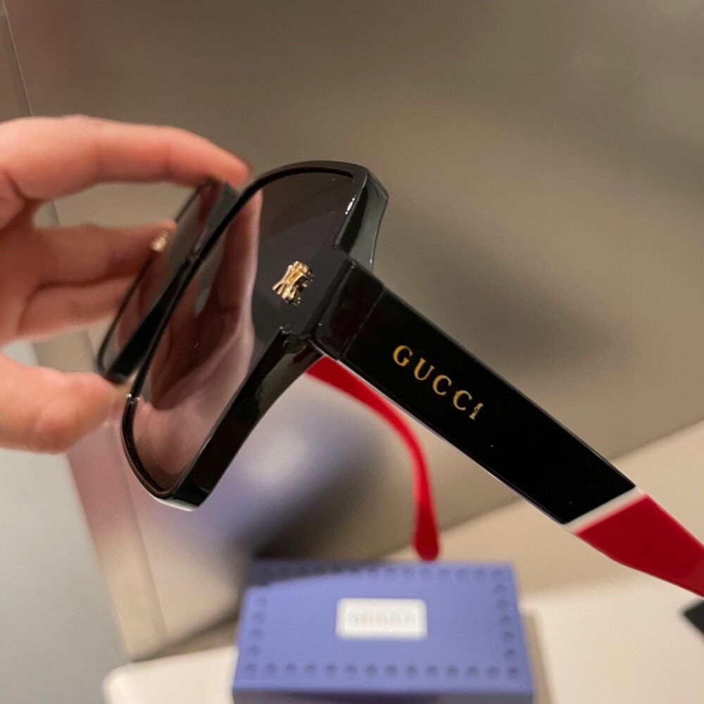 GUCCI SQUARE SUNGLASSES BLACK - Image 5