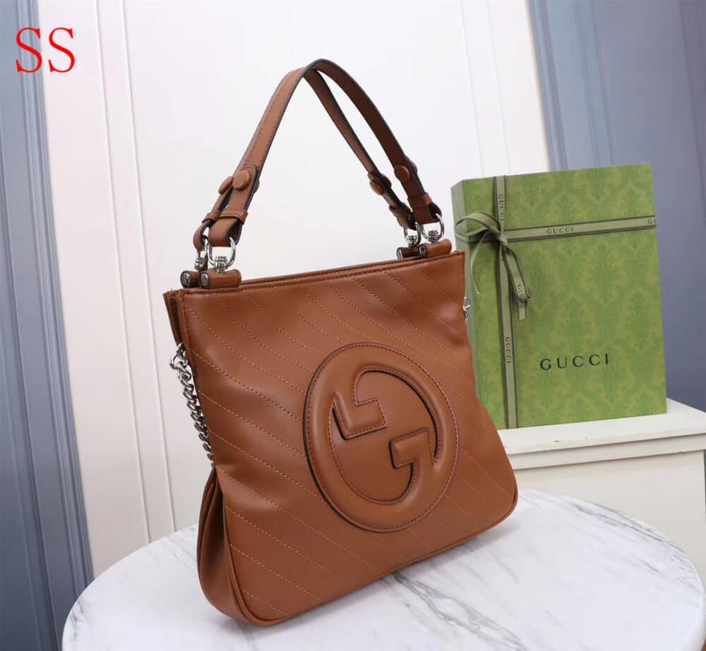 GUCCI BLONDIE SMALL TOTE BAG BROWN 30CM - Image 5