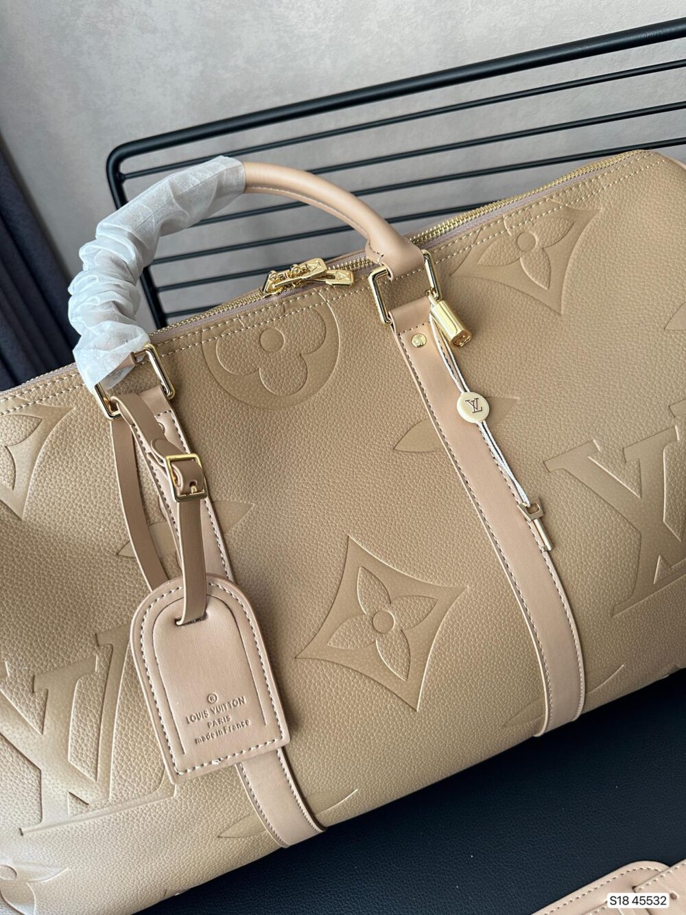 LOUIS VUITTON KEEPALL BEIGE 50CM M46114 - Image 7