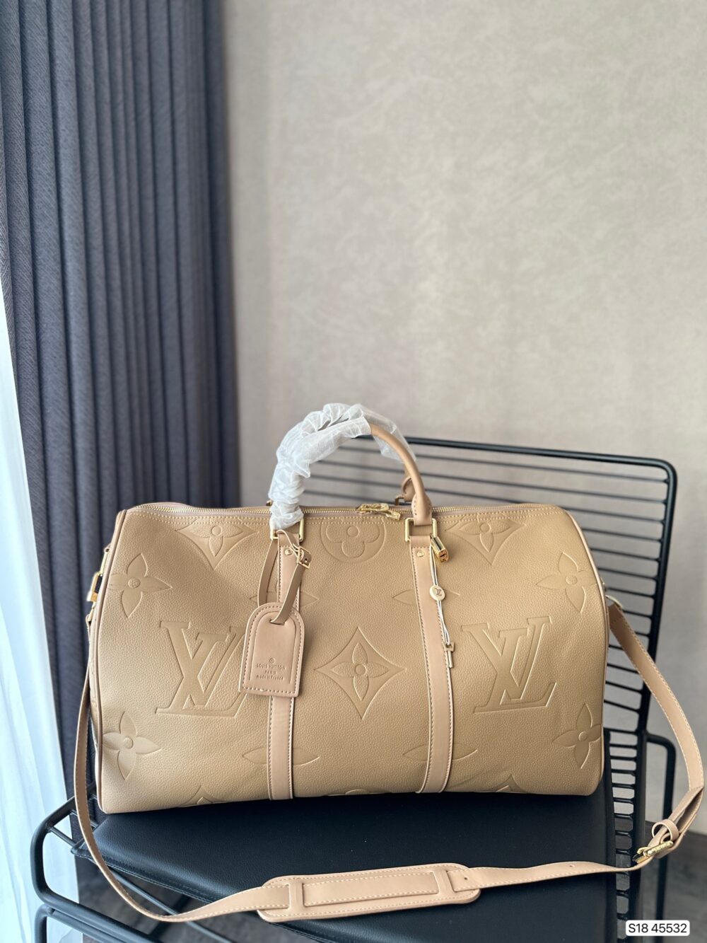 LOUIS VUITTON KEEPALL BEIGE 50CM M46114 - Image 8