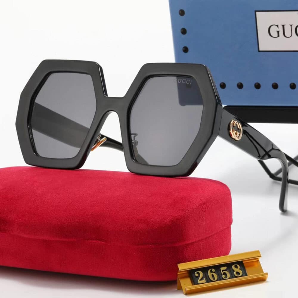 GUCCI GEOMETRIC SUNGLASSES BLACK GG0772S - Image 4