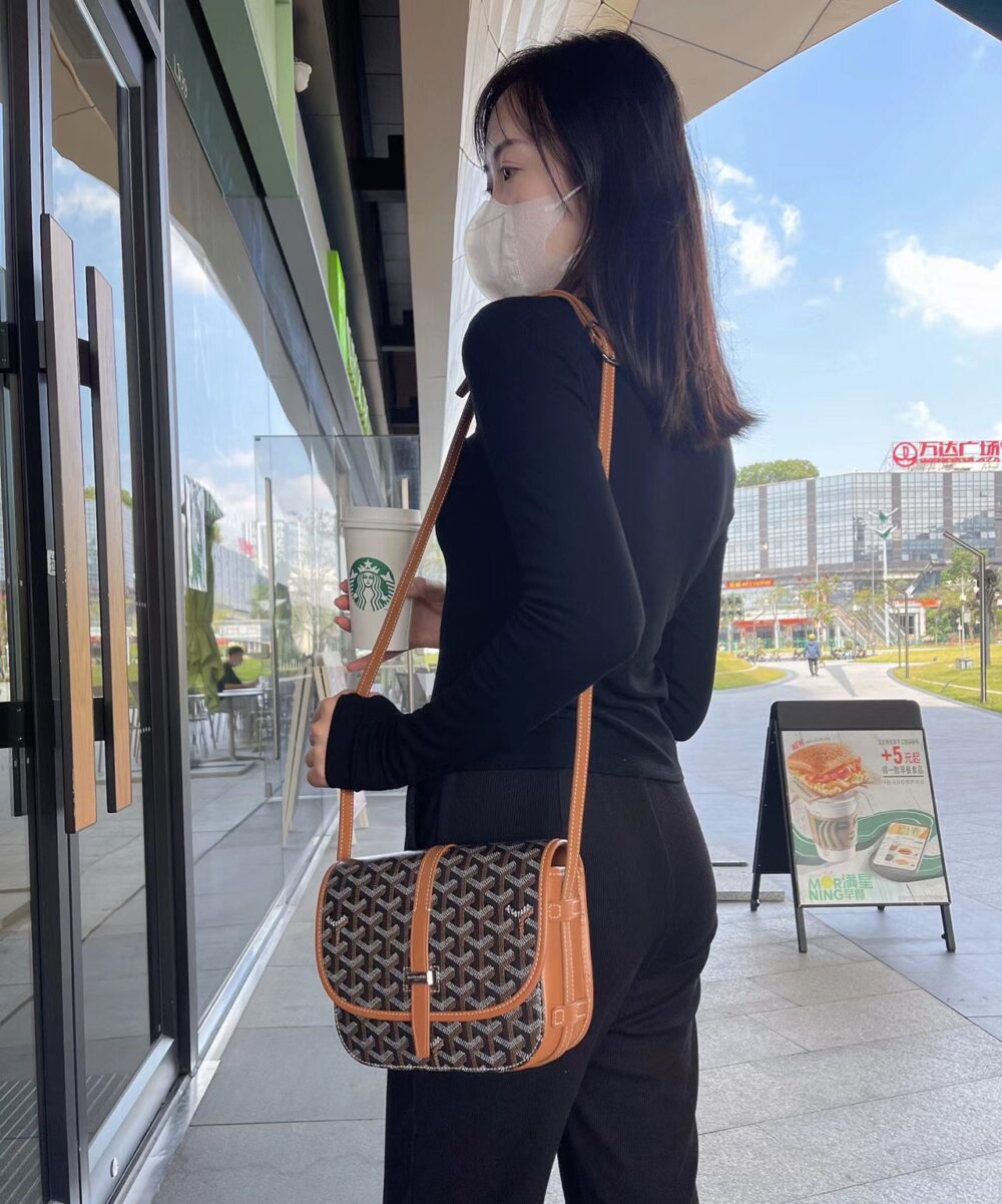 GOYARD BELVEDERE PM BAG BLACK TAN 22CM BELVE3PMLTY01CG03P - Image 3