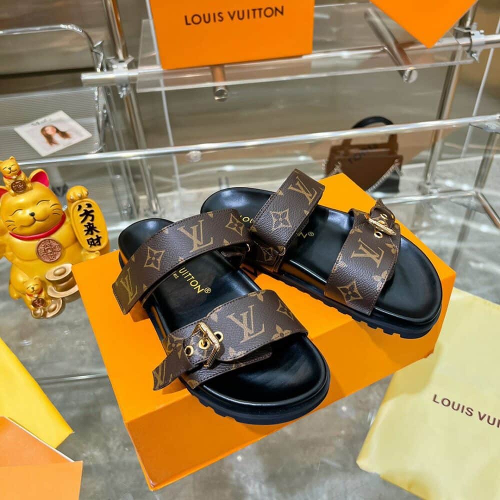 LOUIS VUITTON BOMDIA FLAT MULE BROWN - Image 5