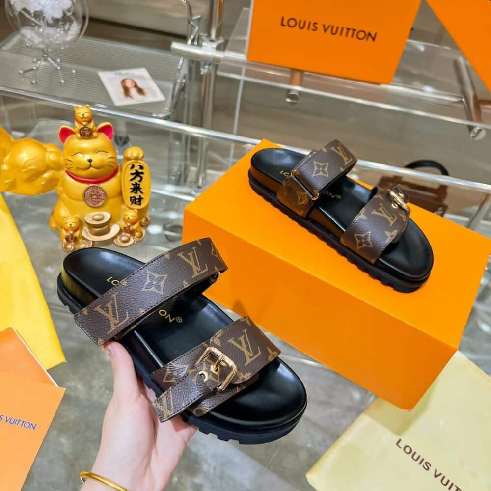 LOUIS VUITTON BOMDIA FLAT MULE BROWN - Image 7