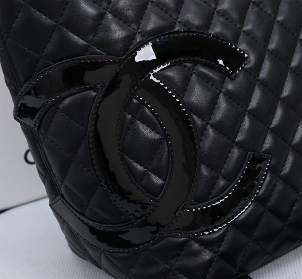 CHANEL CALFSKIN QUILTED LARGE CAMBON TOTE BLACK 41CM - Image 5