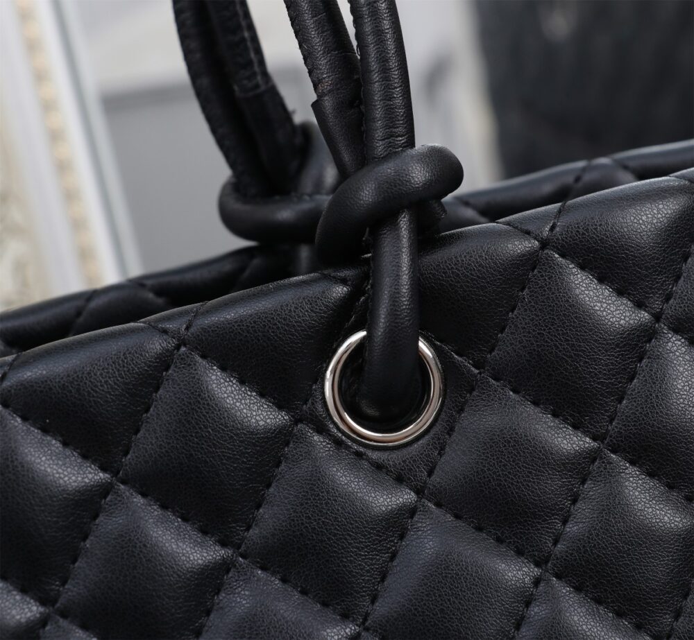 CHANEL CALFSKIN QUILTED LARGE CAMBON TOTE BLACK 41CM - Image 6