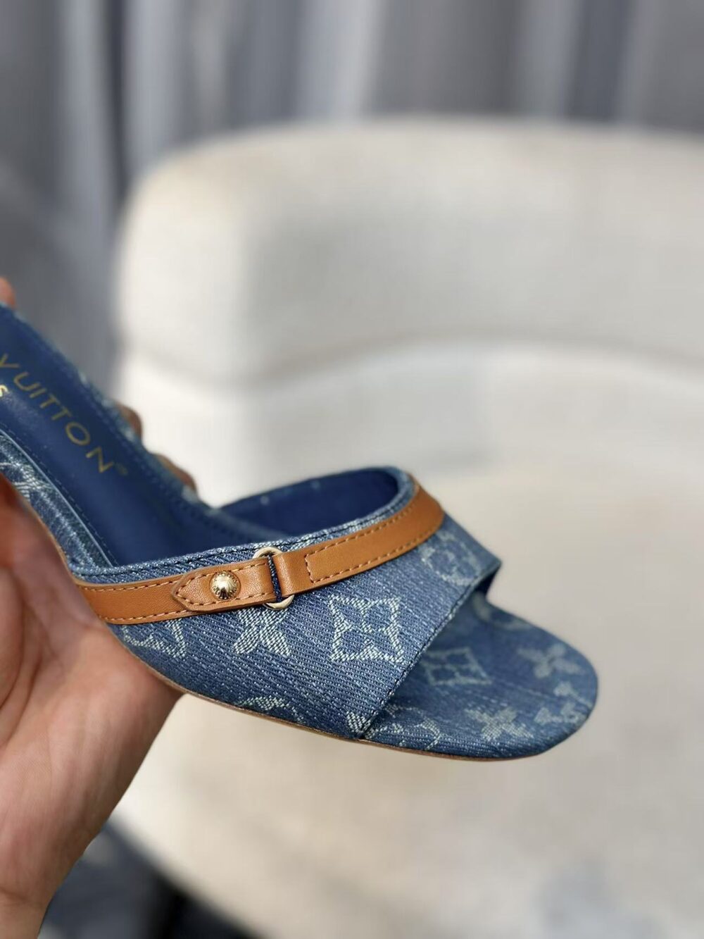 LOUIS VUITTON NEO REVIVAL MULE DENIM BLUE 1ACIZB - Image 6