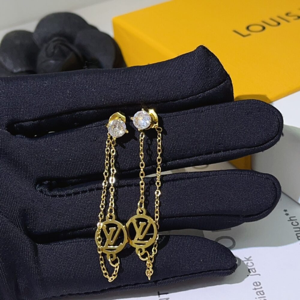 LOUIS VUITTON PETIT LOUIS EARRINGS IN GOLD M00390 - Image 5