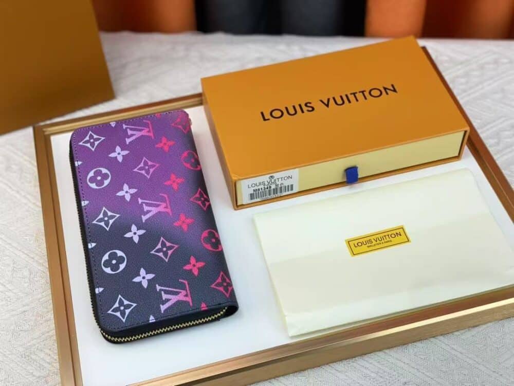 LOUIS VUITTON ZIPPY WALLET MONOGRAM BLACK AND PINK - Image 3