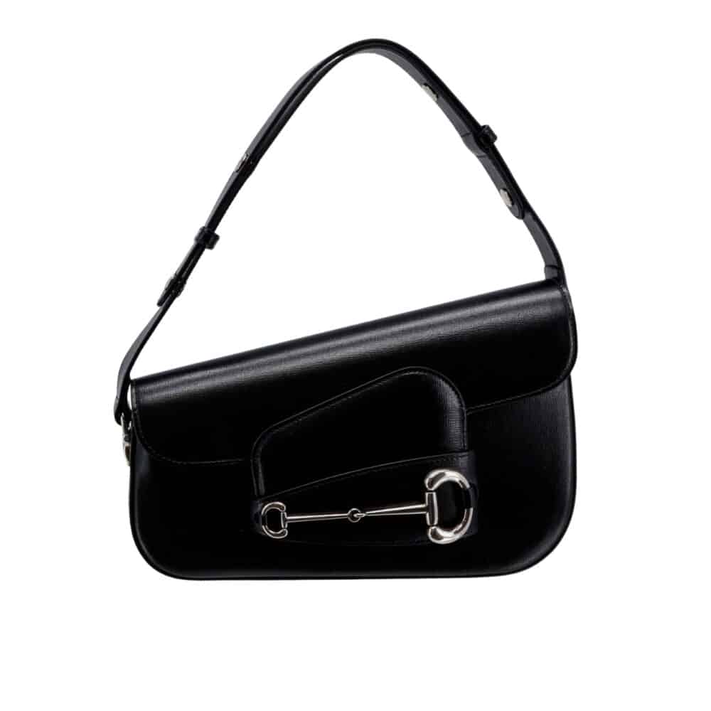 GUCCI HORSEBIT 1955 SMALL SHOULDER BAG BLACK 25CM