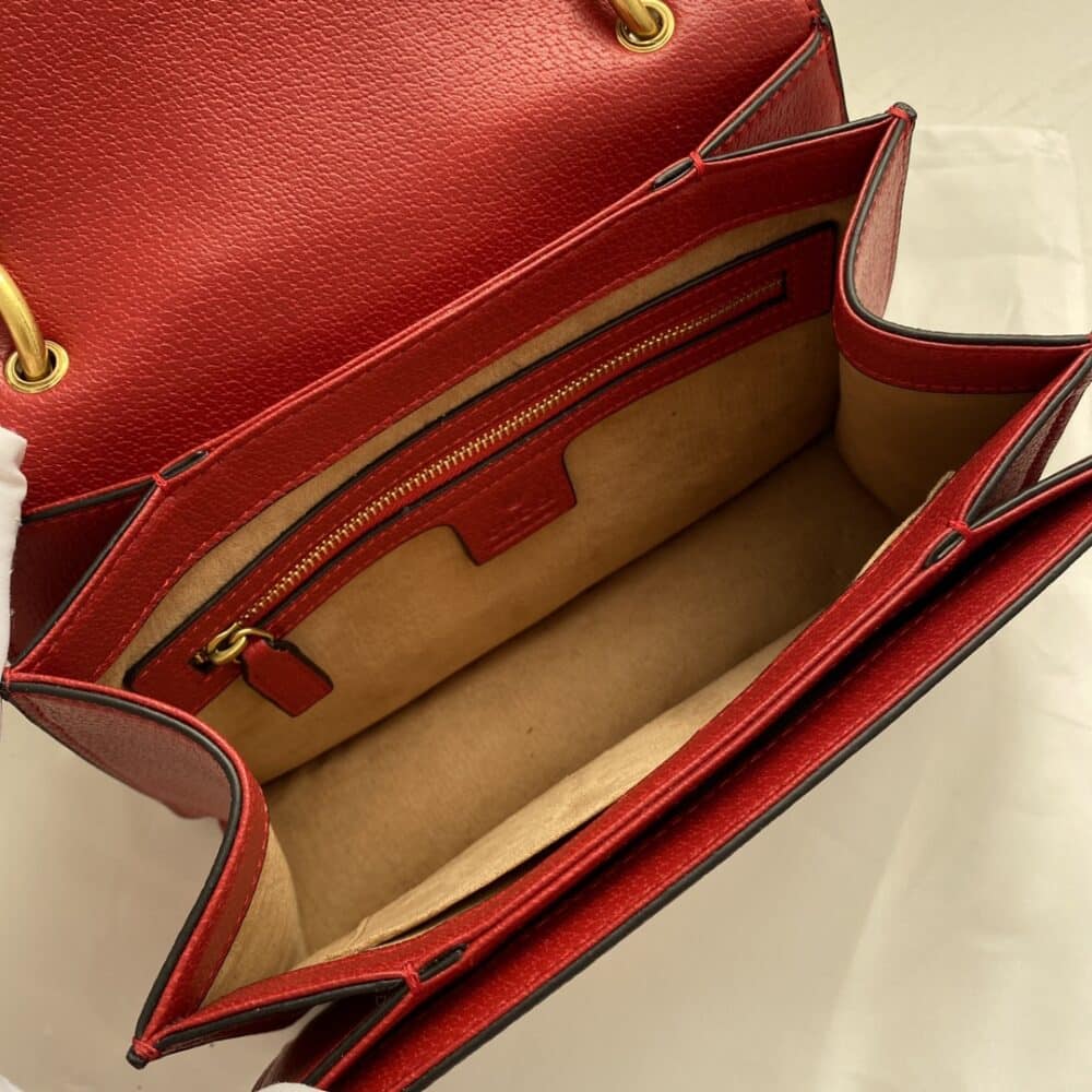 GIFT SET: GUCCI QUEEN MARGARET BAG RED & GG BRACELET GOLD TONE - Image 6