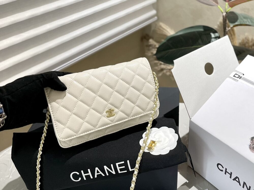 CHANEL WALLET ON CHAIN WOC WHITE 19CM - Image 3