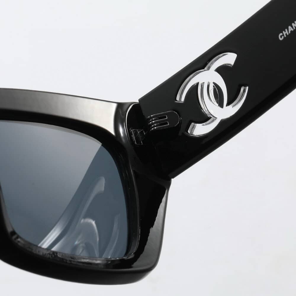 CHANEL CAT EYE SUNGLASSES ACETATE AND NYLON BLACK - Image 3