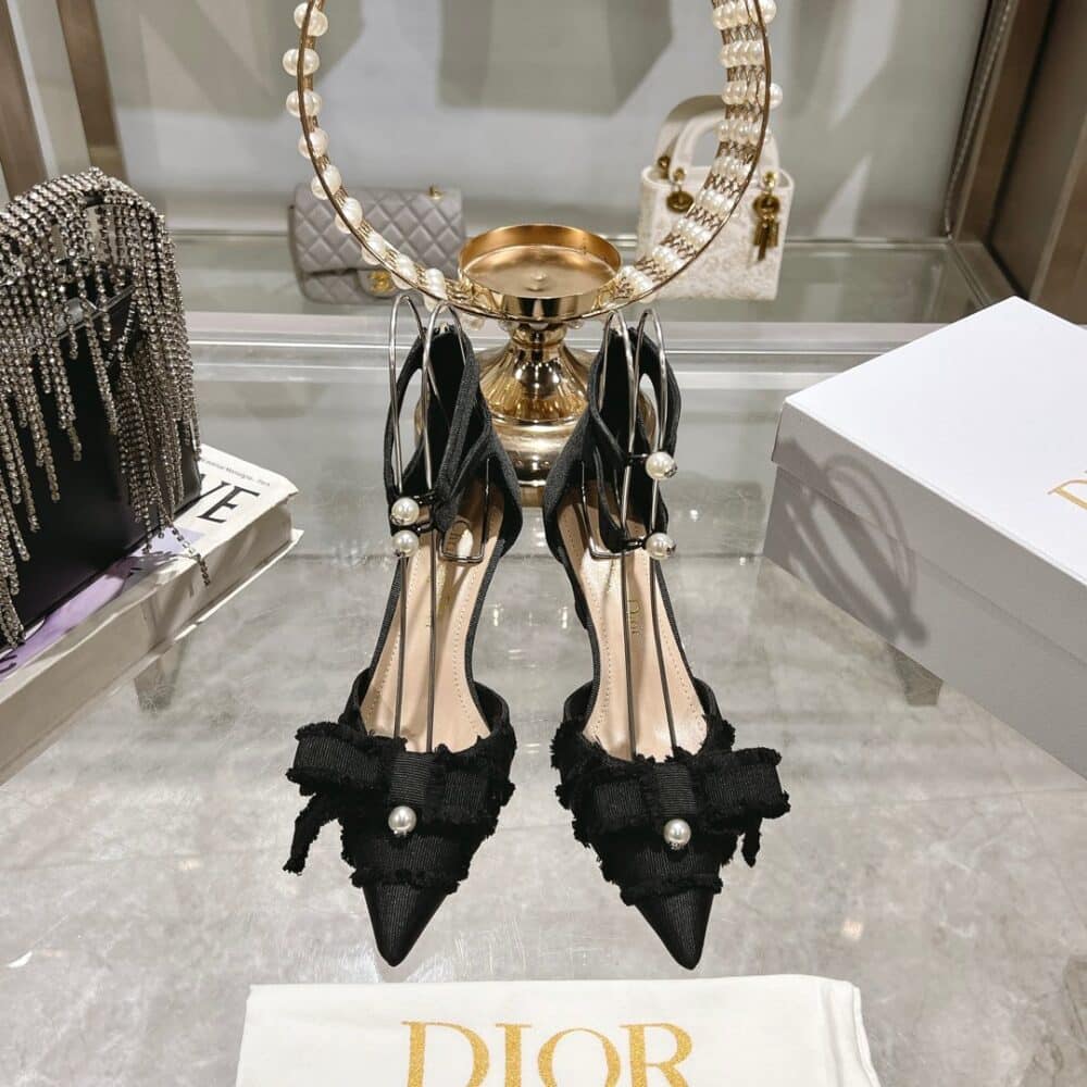 DIOR ADIORABLE WEDGE PUMP BLACK KCV291GGN S900 - Image 3