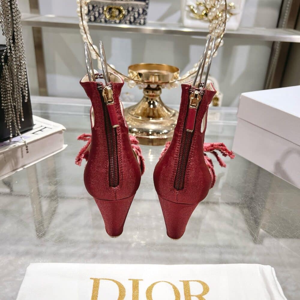 DIOR ADIORABLE WEDGE PUMP RED - Image 6