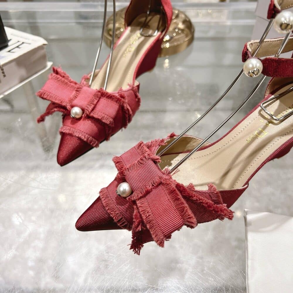 DIOR ADIORABLE WEDGE PUMP RED - Image 5