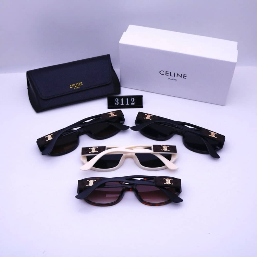 CELINE TRIOMPHE HOLE PUNCH SUNGLASSES WHITE - Image 4