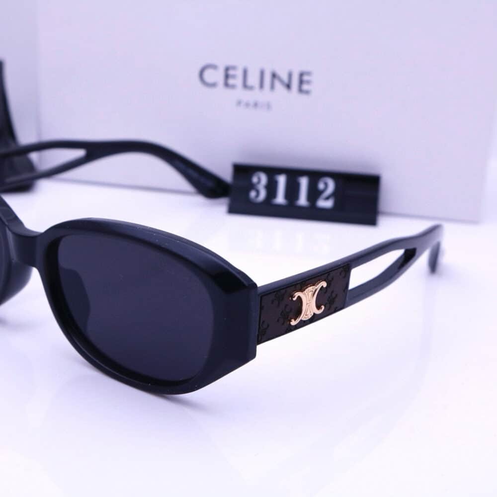 CELINE TRIOMPHE HOLE PUNCH SUNGLASSES BLACK - Image 5