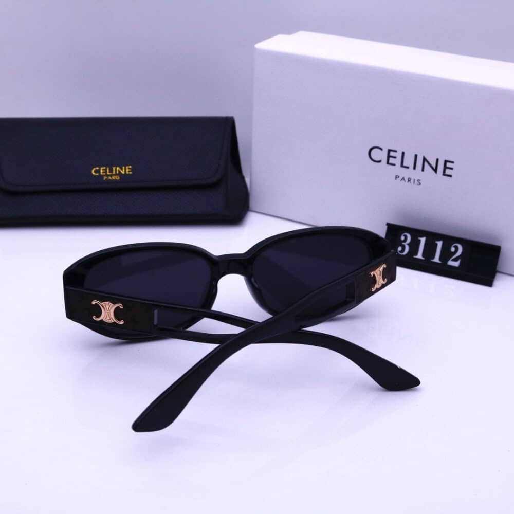 CELINE TRIOMPHE HOLE PUNCH SUNGLASSES BLACK - Image 4