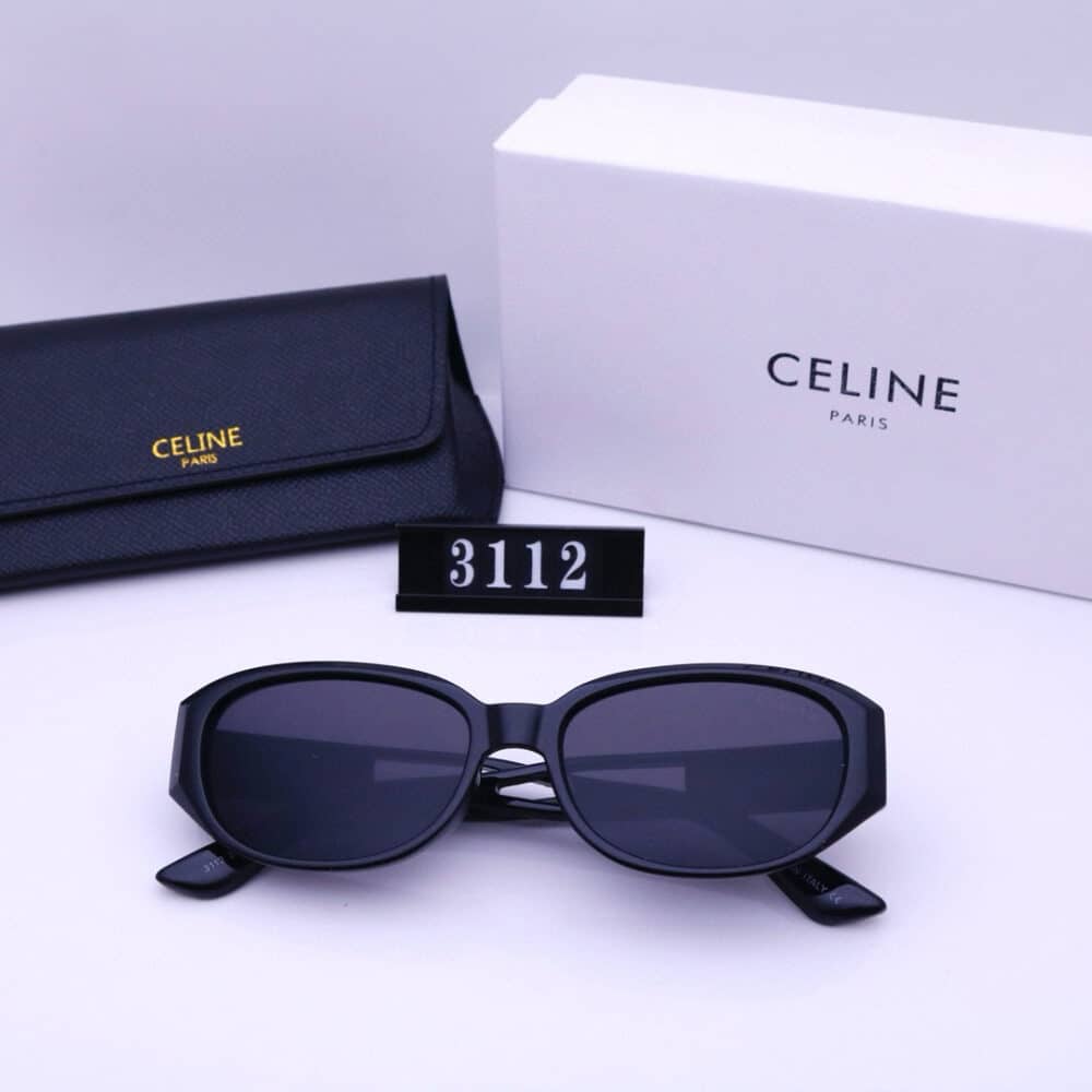 CELINE TRIOMPHE HOLE PUNCH SUNGLASSES BLACK - Image 3