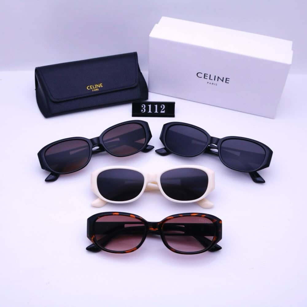 CELINE TRIOMPHE HOLE PUNCH SUNGLASSES LEOPARD - Image 4