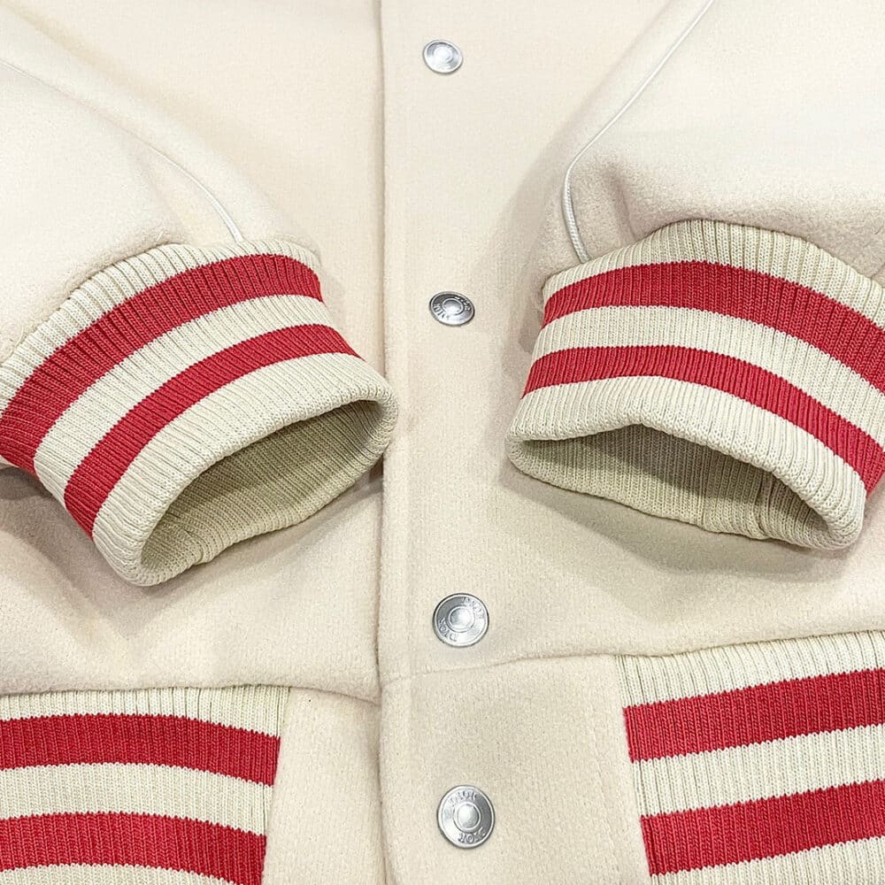 DIOR OTANI WORKSHOP VARSITY JACKET BEIGE AND RED - Image 8