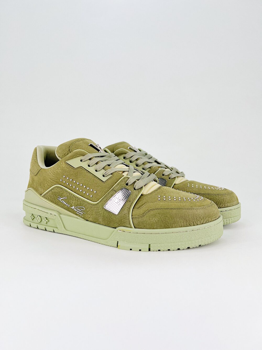 LOUIS VUITTON LV TRAINER SNEAKER GREEN 1ADHA1 - Image 4