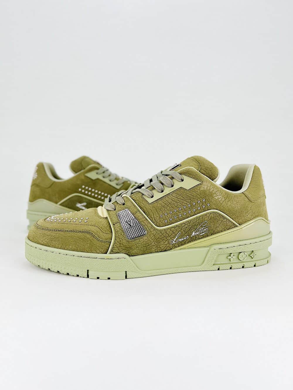 LOUIS VUITTON LV TRAINER SNEAKER GREEN 1ADHA1 - Image 3