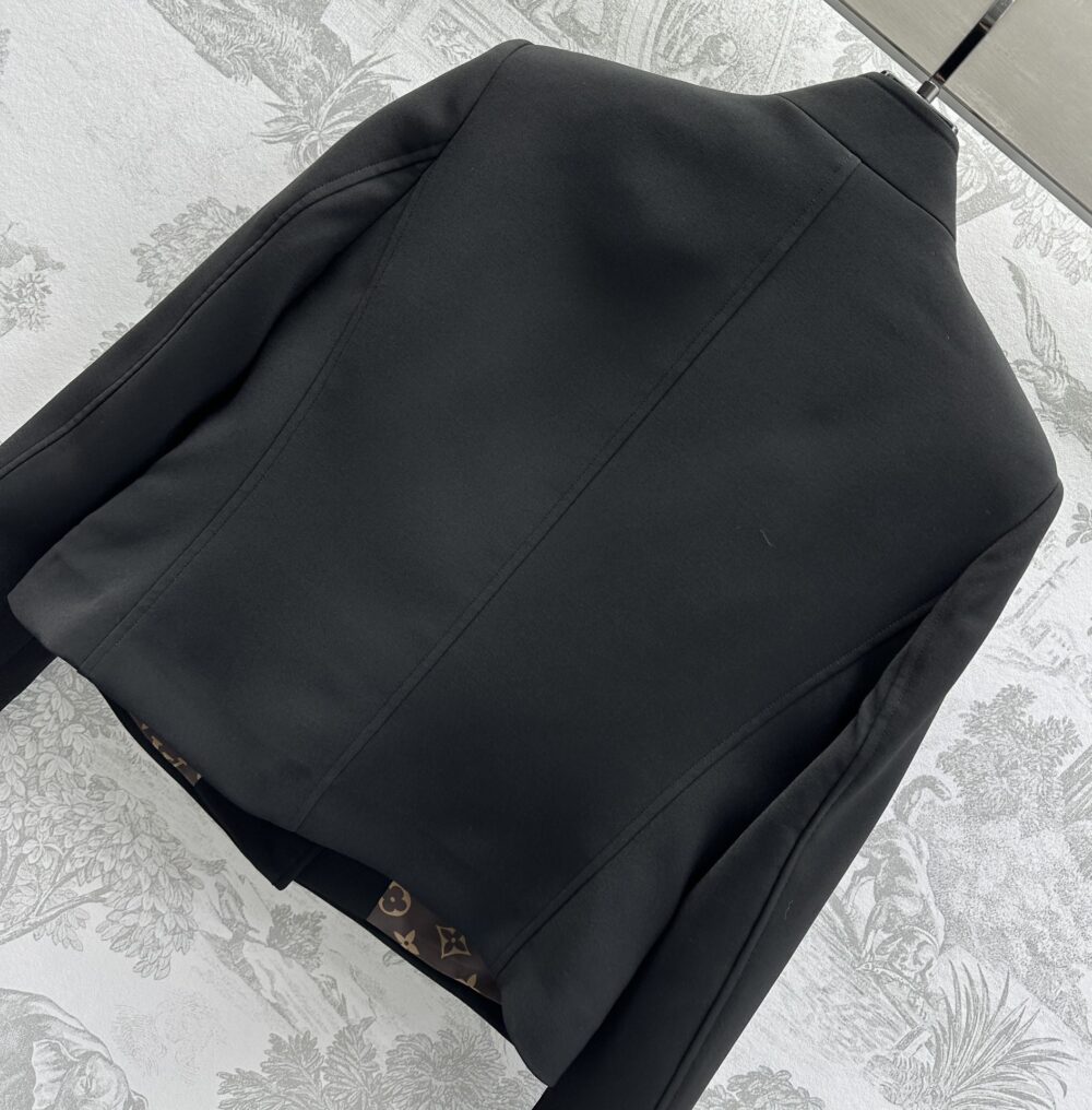 LOUIS VUITTON LV BUTTON OFFICER JACKET BLACK 1AGOKI - Image 8