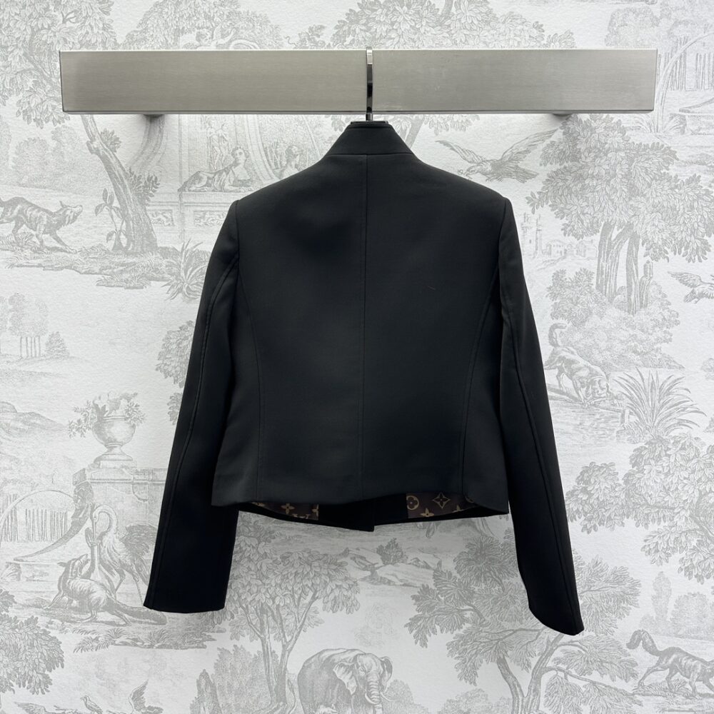 LOUIS VUITTON LV BUTTON OFFICER JACKET BLACK 1AGOKI - Image 7