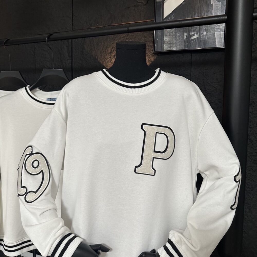 PRADA SWEATSHIRT WITH LOGO IN WHITE 134709SOOO1509 - Image 2