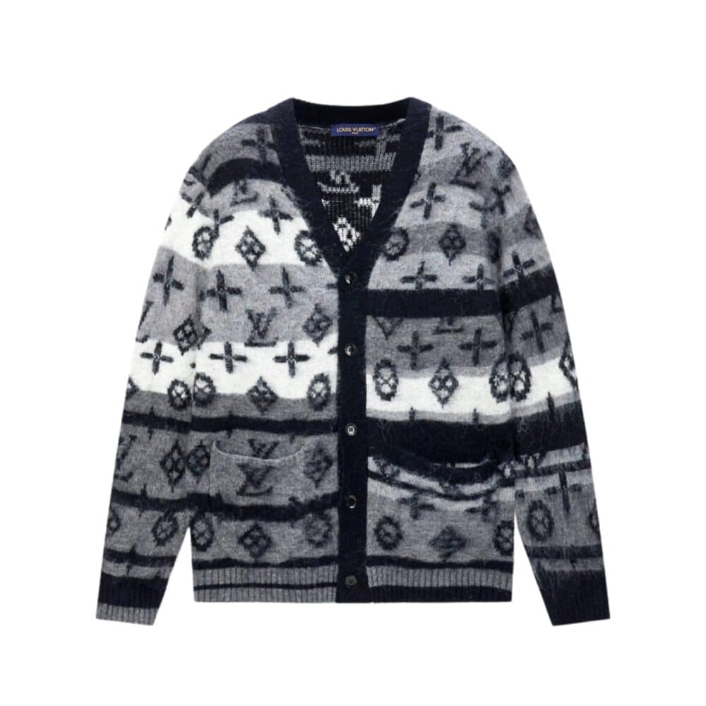 LOUIS VUITTON MONOGRAM MOHAIR CARDIGAN MULTICOLOR